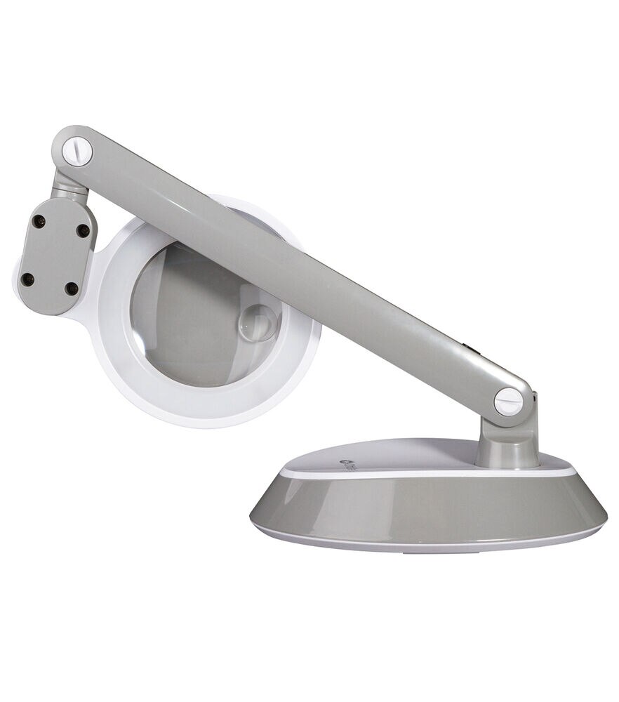 OttLite 15" LED Magnifier Desk Lamp, Gray, swatch, image 1