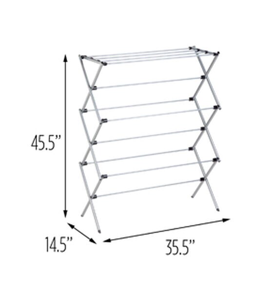 Honey Can Do Chrome 3-Tier Accordion Drying Rack DRY-09066, Color: Gray -  JCPenney