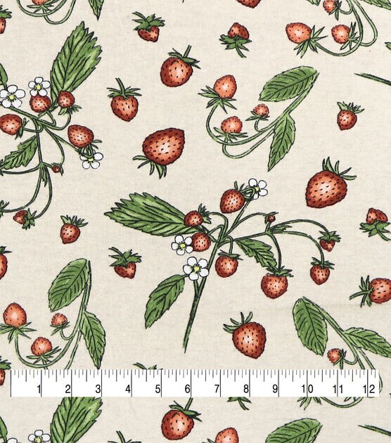 Sweet Vintage Strawberry Print Fabric - {michellepatterns.com}