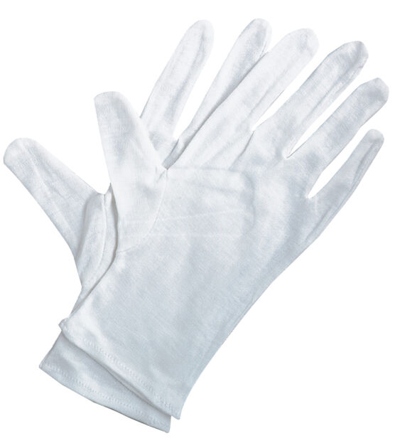 Art Alternatives Soft White Cotton Gloves 4pk, , hi-res, image 3