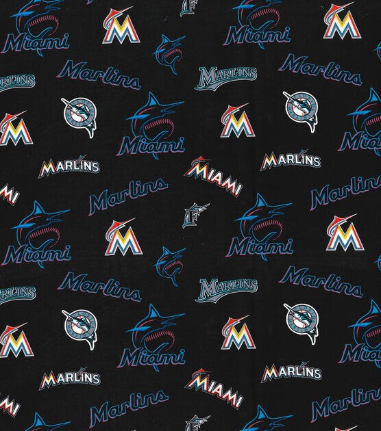 MLB Licensed Miami Marlins 100% Cotton Fabric
