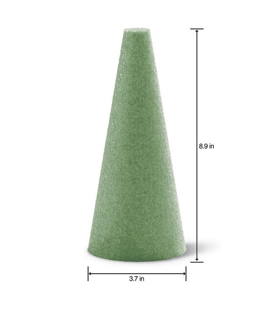 FloraCraft 9" Green FloraFoM Cone, , hi-res, image 2