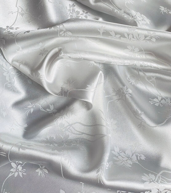 Dressmaking Fabric, Carolyn Hammered Silk Satin - Ivory