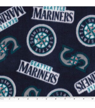  MLB Fleece Seattle Mariners Toss Teal/Blue Fabric by The Yard :  Sports & Outdoors