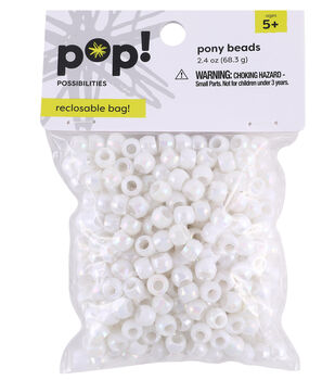 POP! Possibilities 9mm Translucent Glitter Pony Beads