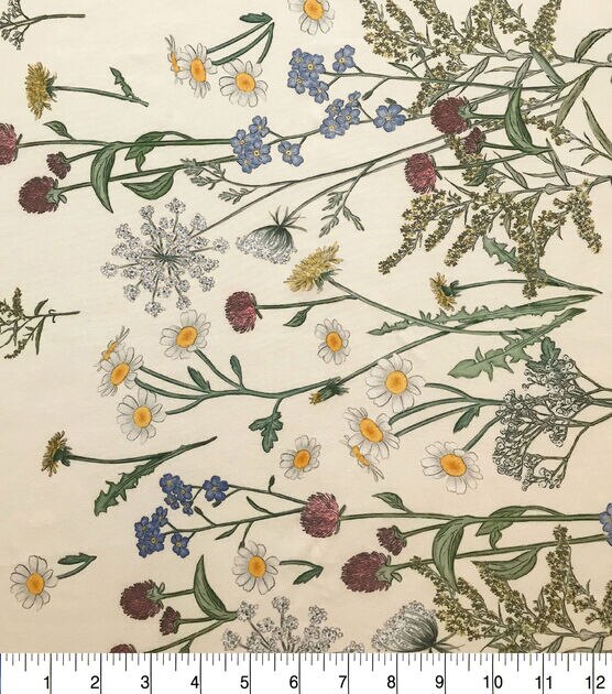 Floral Border Stretch Chiffon Silky Print Fabric, , hi-res, image 4