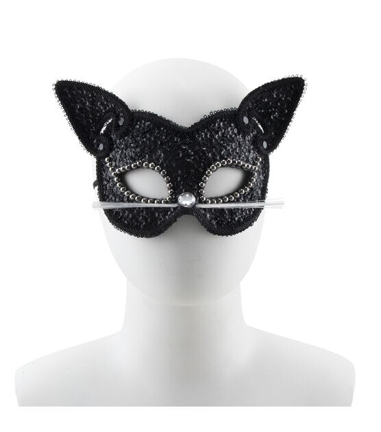 Black Cat Halloween Covid Mask