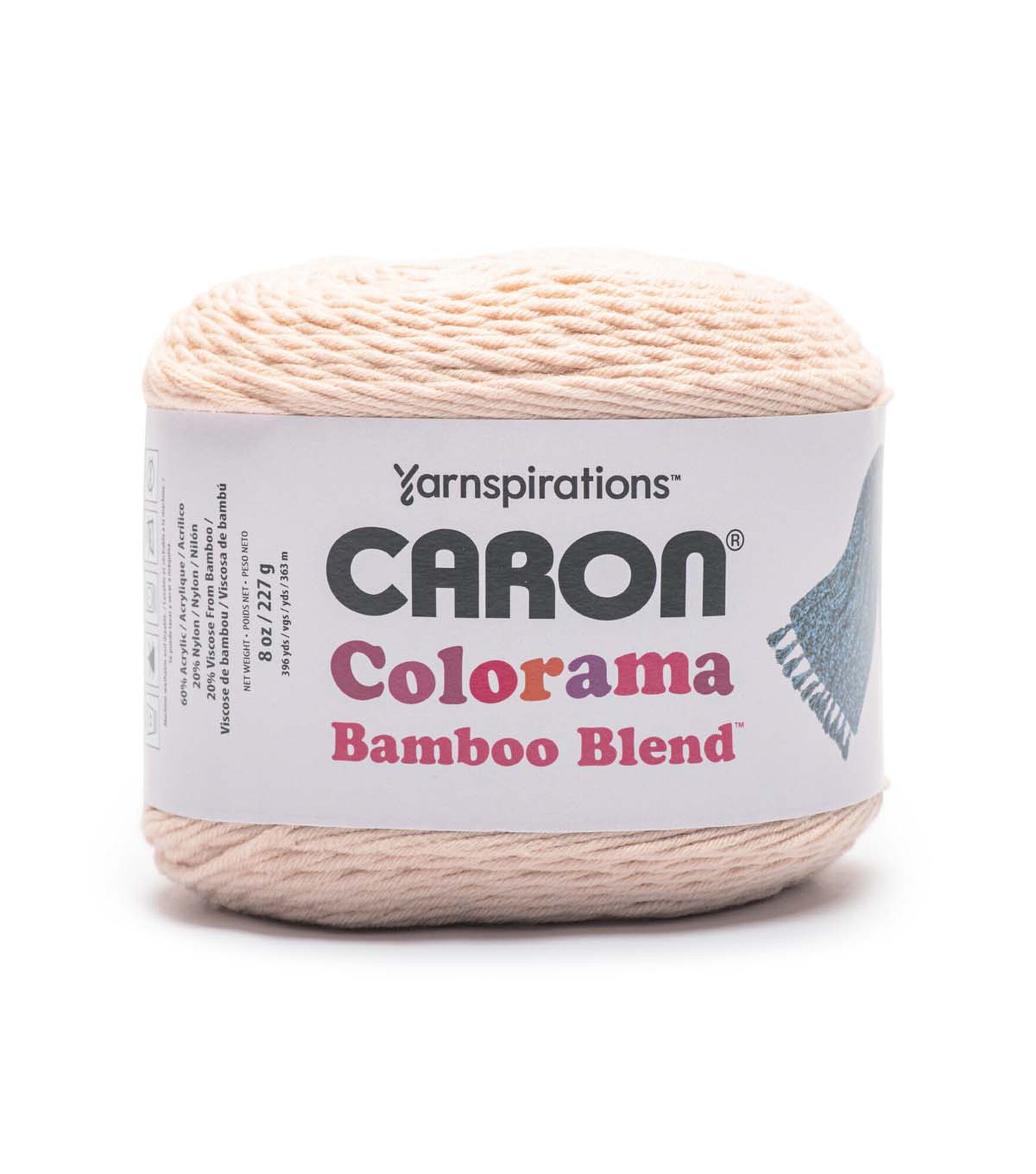 Caron Colorama 369yds Worsted Bamboo Blend Yarn, Blush, hi-res