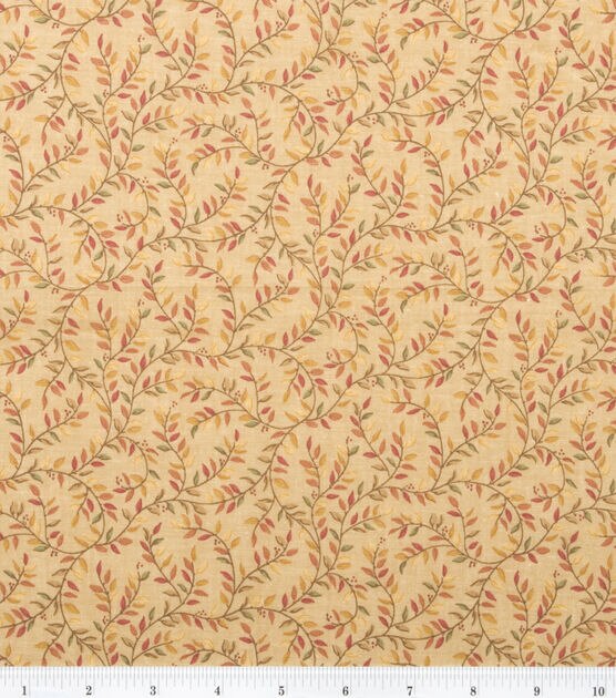 Gold Vines Quilt Cotton Fabric by Keepsake Calico