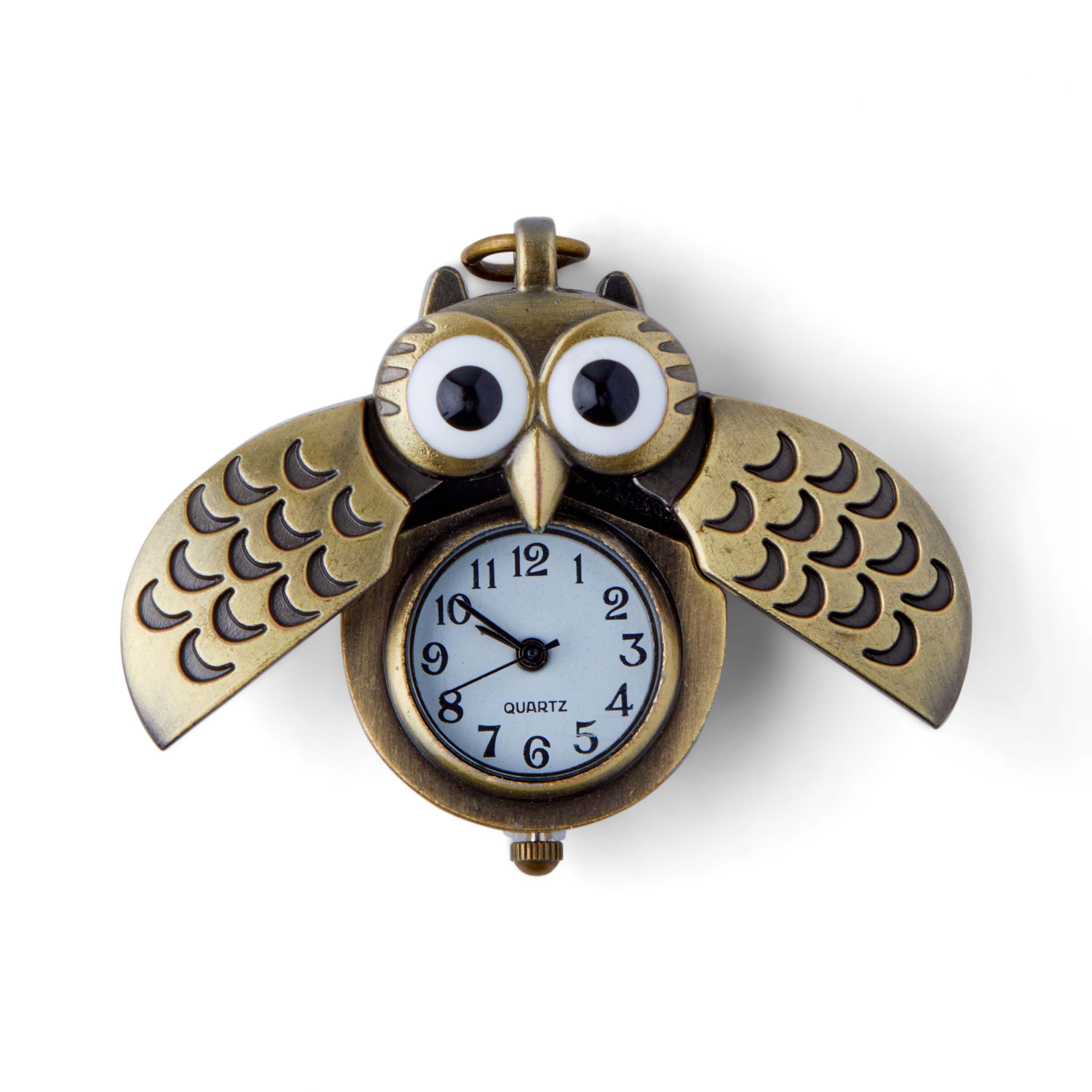 Amazon.com: Avaner Pocket Watch Vintage Owl Pocket Watches Retro Bronze  Pendant Necklace Watch for Girls Boys : Clothing, Shoes & Jewelry