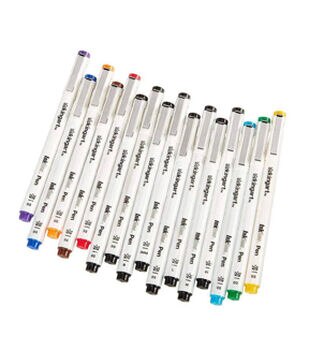 KINGART® Inkline™ Fine Line Art & Graphic Pens, Archival Black Japanese  Ink, Set of 6 Assorted Nibs