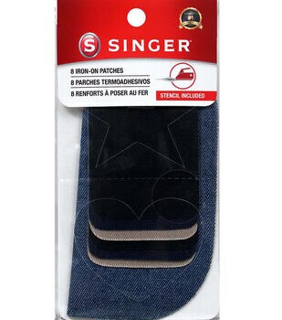 12 Pack Singer Iron-On Mending Fabric 7X16-White 00097 - GettyCrafts