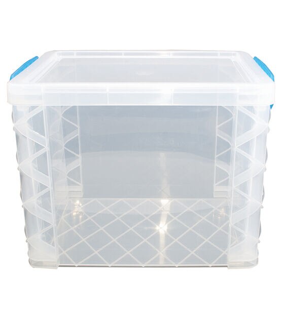 Super Stacker 17.5" x 14" Clear Plastic File Storage Box, , hi-res, image 2
