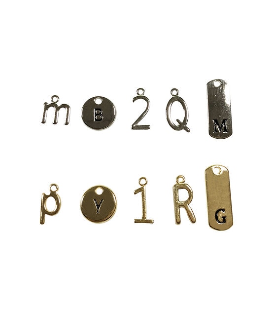 Handcut Letter and Number Charms 6