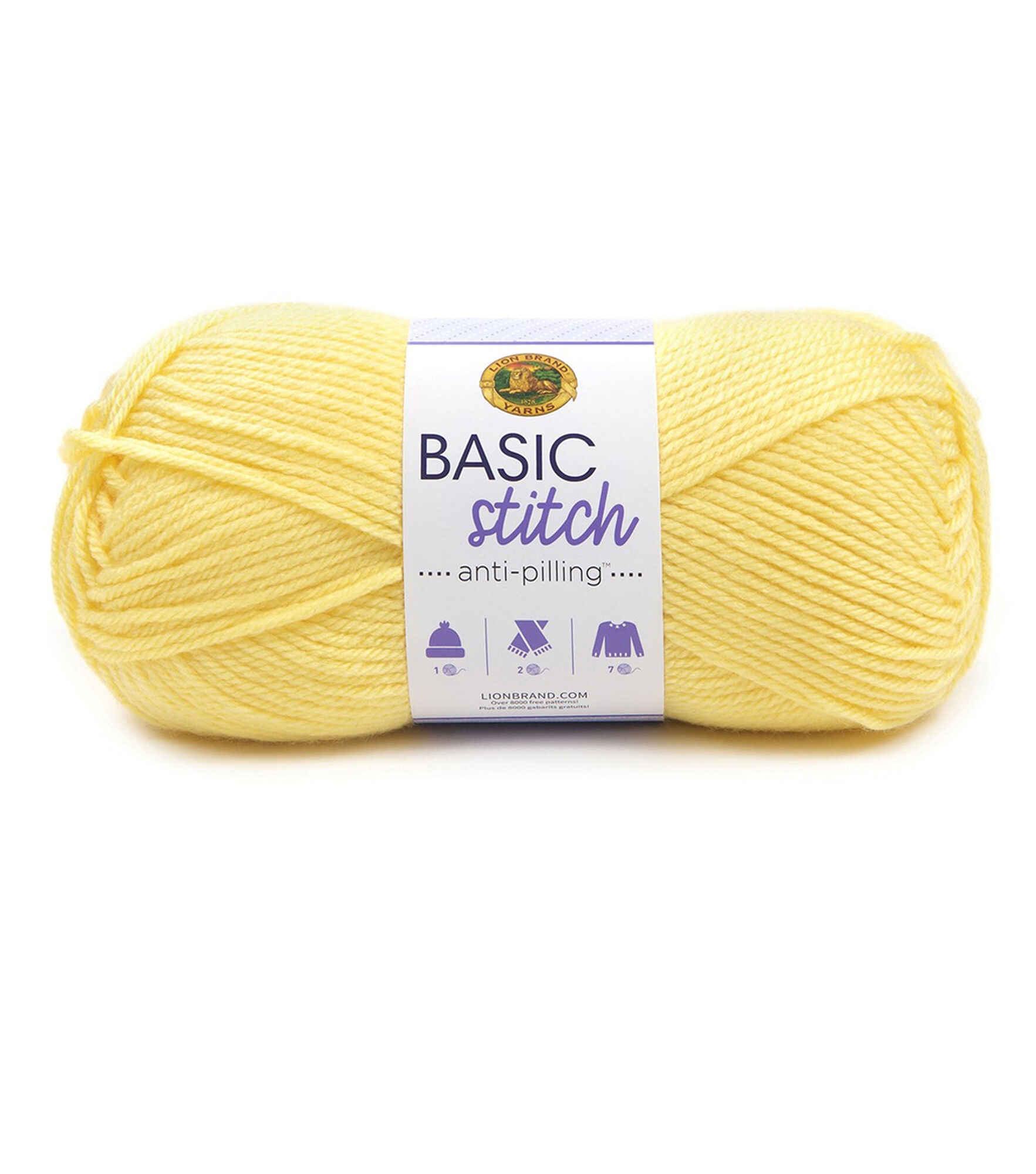 Lion Brand Basic Stitch Anti Pilling Worsted Acrylic Yarn, Lemonade, hi-res