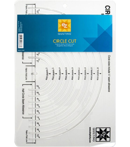 CraftsCapitol™ Premium Arcs & Fans Quilt Circle Cutter Ruler