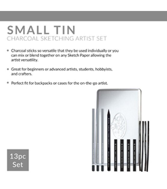 Advanced Charcoal Art Set W/Tin