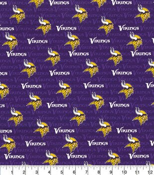 Fabric Traditions Minnesota Vikings NFL Logo Fleece Fabric