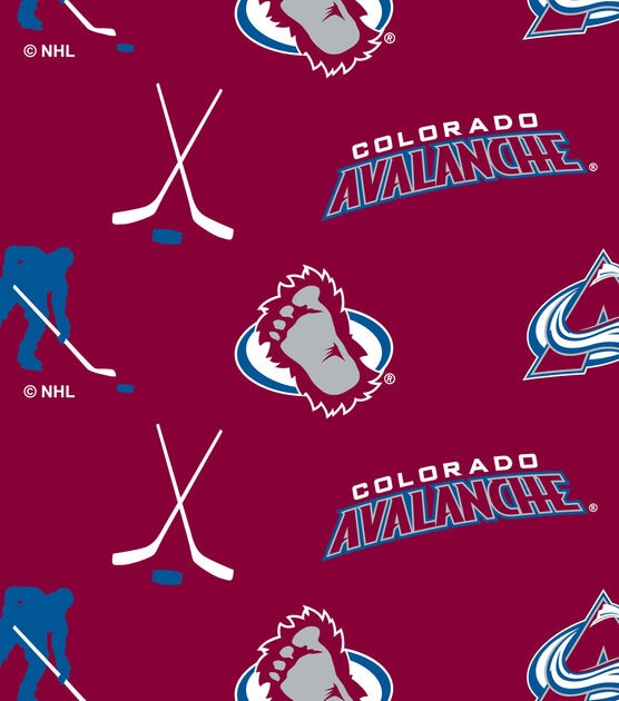 NHL Fleece Fabric  Colorado Avalanche Fleece Blanket Fabric