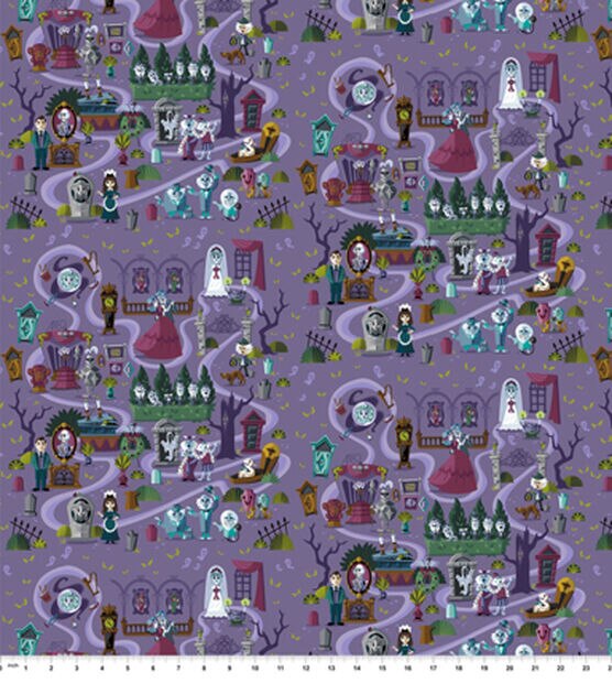 Haunted Mansion Ride Disney Cotton Fabric