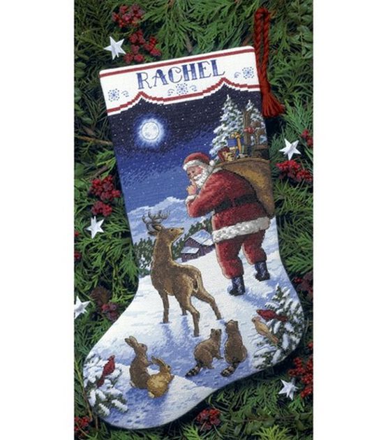 Cute Carolers Cross Stitch Christmas Stocking Kit