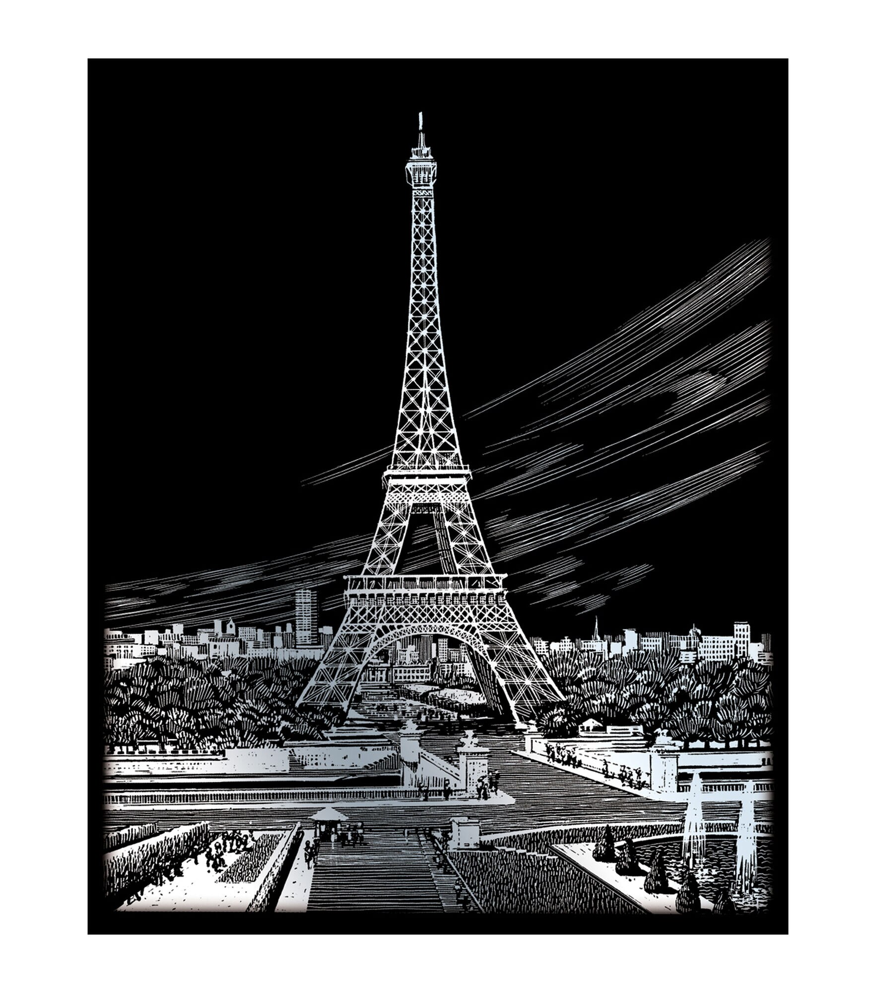 Foil Engraving Art Kits 8''x10'', Eiffel Tower, hi-res