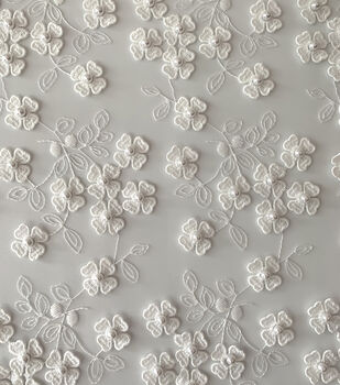 Star Gold-White Floral Metallic Lace Fabric – Denver Fabrics