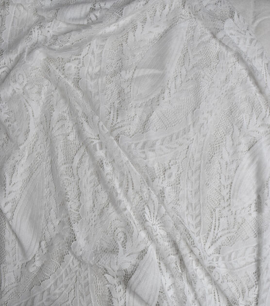 Pale greyish blue 70% polyester 30% cotton guipure lace fabric