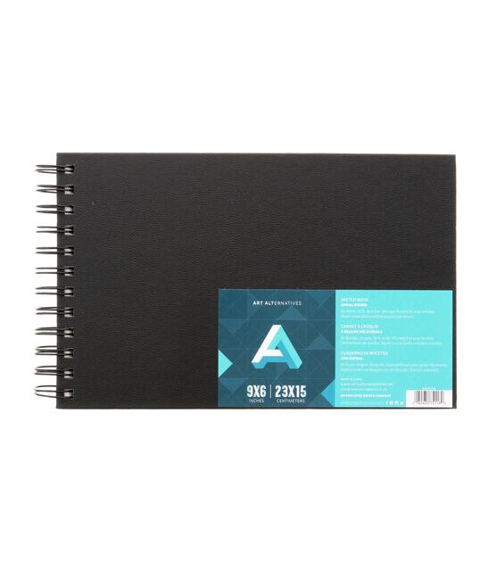 8.5 x 11 Black Hardbound Sketchbook by Artsmith