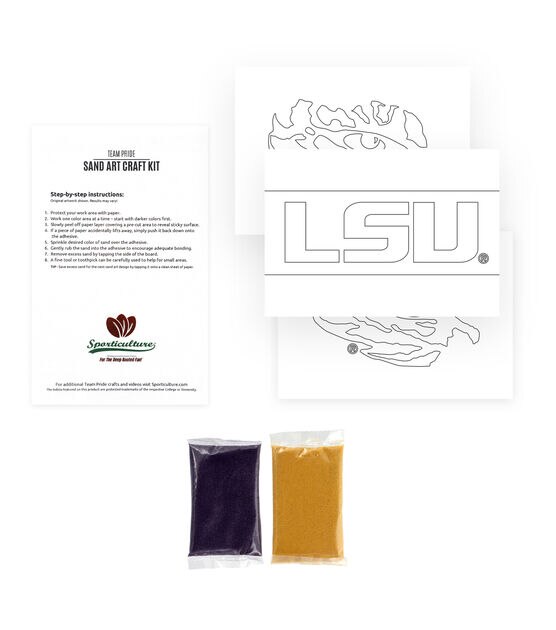 Sporticulture 5" x 7" Collegiate Lsu Tigers Sand Art Kit, , hi-res, image 2