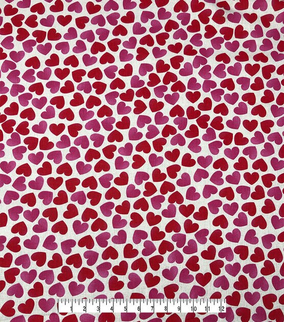 Art Gallery Give Love pink heart fabric by the yard, hot pink heart fabric,  Valentine fabric, large heart fabric,pink and white heart fabric