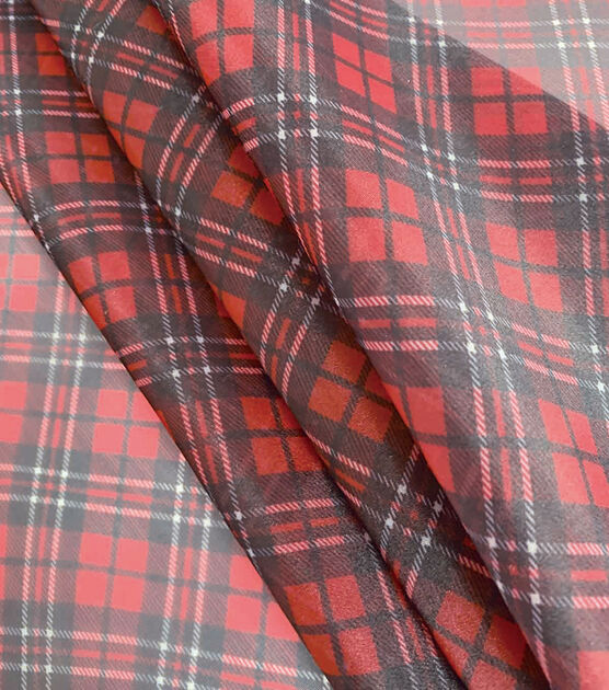 Red Plaid Organza Fabric by Sew Sweet, , hi-res, image 2