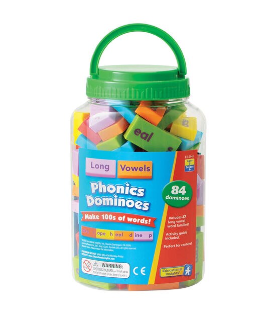 Educational Insights 84ct Long Vowels Phonics Dominoes