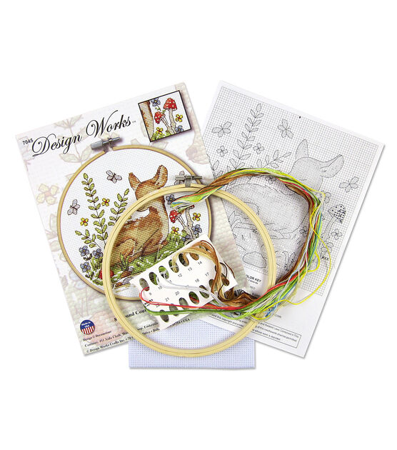 Embroidery Cross Stitch Kit Set for Beginners-Handmade Embroidery DIY Craft Knitting Yarn for Beginners, Beige