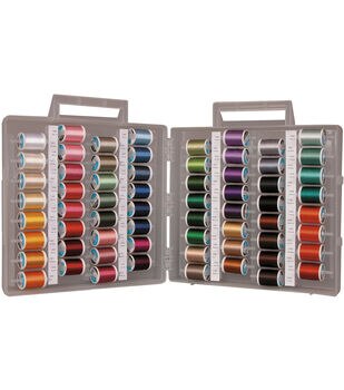 Creative Options Double-Sided 46-Compartment Thread/Box Clear