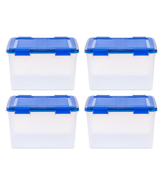 IRIS USA 20 Gallon Heavy-Duty Storage Plastic Bin Tote Container