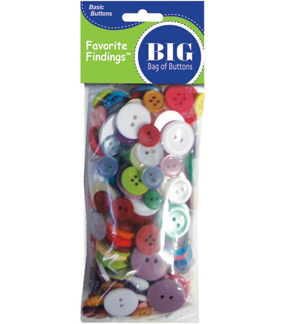 Favourite Findings 90ml Big Bag of Buttons, Shapes