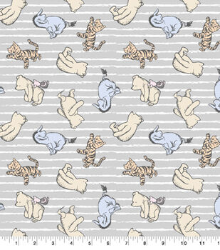 Winnie the Pooh Vintage Character Cotton Knit Fabric