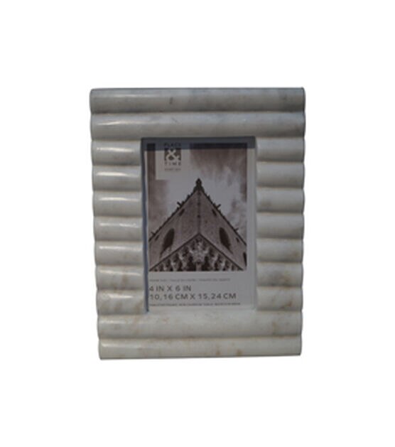 4x6 White Marble Picture Frame