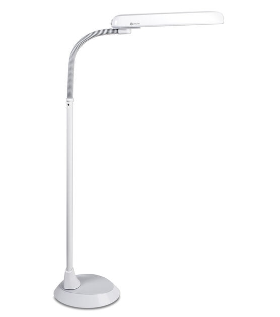 OttLite Standing Floor Lamp with Adjustable Neck, Pivoting Shade