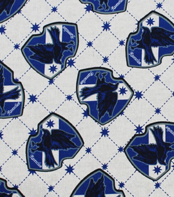 Ravenclaw House Crest Fabric Harry Potter Fabric Print 100% 