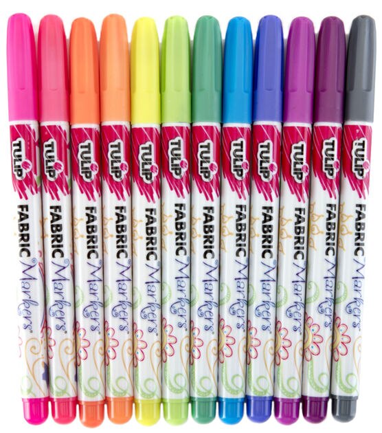 Tulip Fabric Markers Neon 12 Pack, , hi-res, image 2
