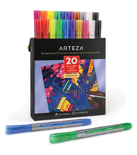 Classic Oil-Based Paint Markers - Set of 10 | Arteza