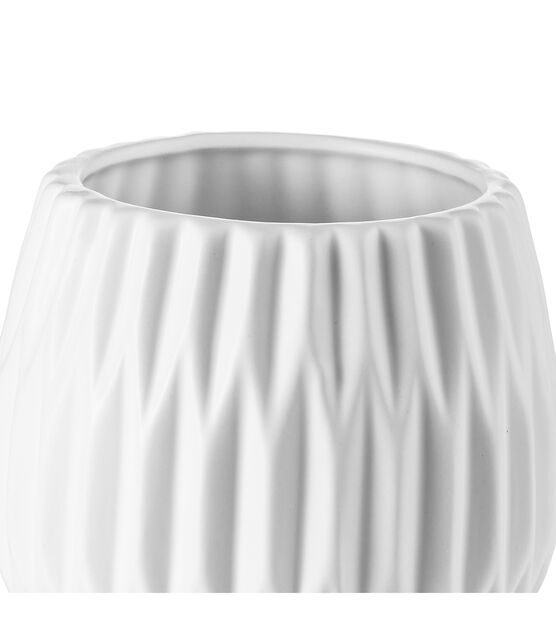 6" White Ceramic Container by Bloom Room, , hi-res, image 2