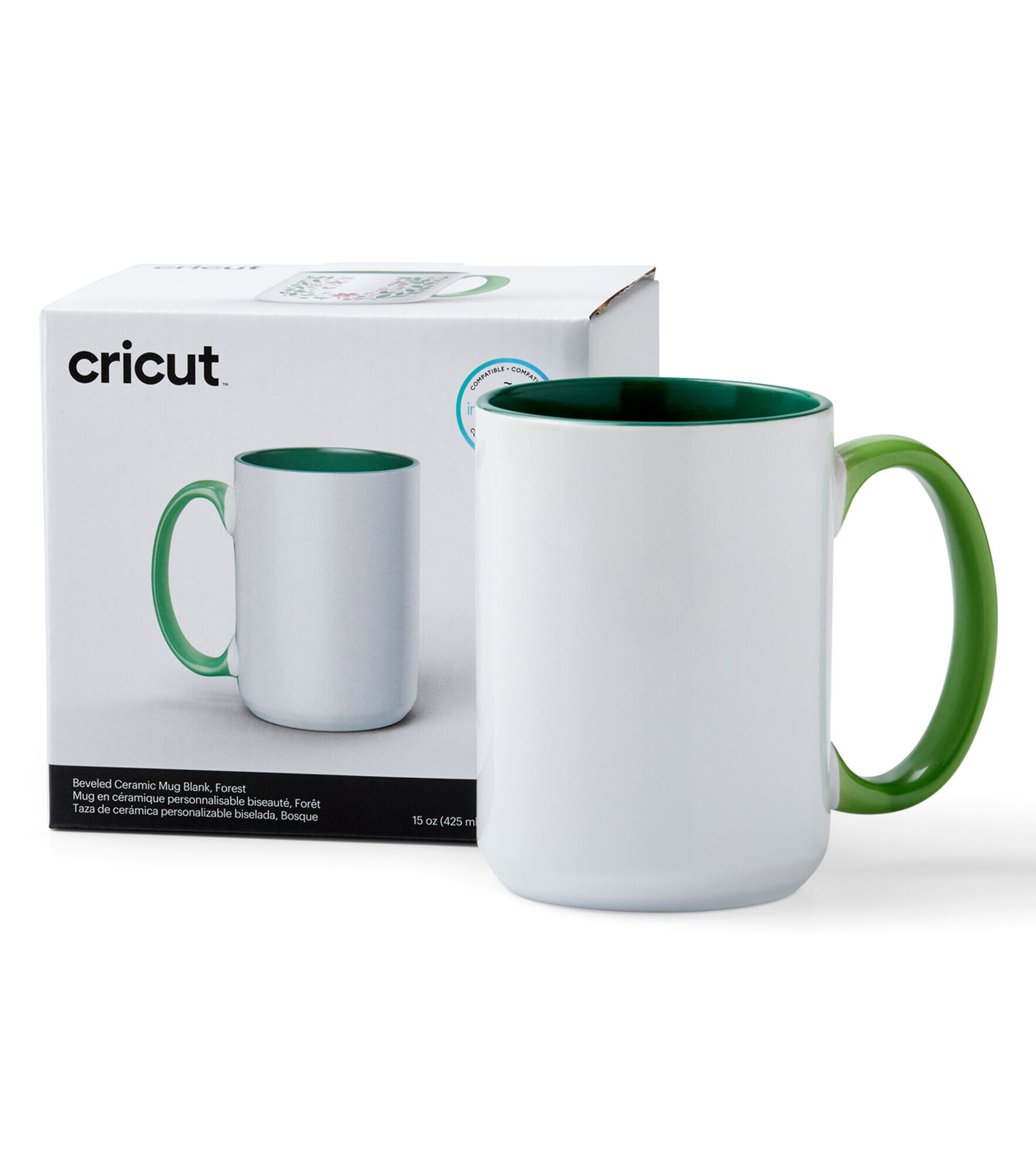 Cricut 15oz Ceramic Beveled Mug Blank Joann