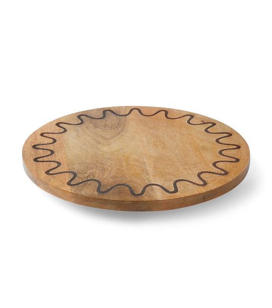 14" Spring Rick Rack Wood Lazy Susan by Place & Time, , hi-res, image 2