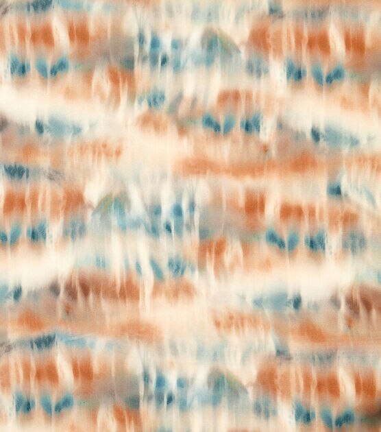 Blue & Orange Stretch Ombre Viscose Fabric