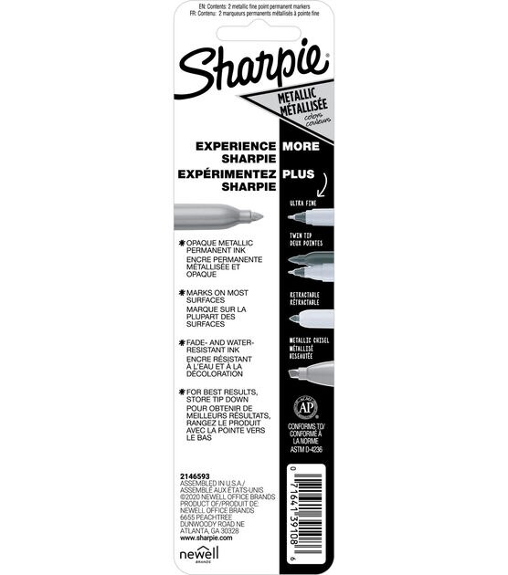 Sharpie Paint Markers Extra Fine Point Metallic Gold Ink - Office