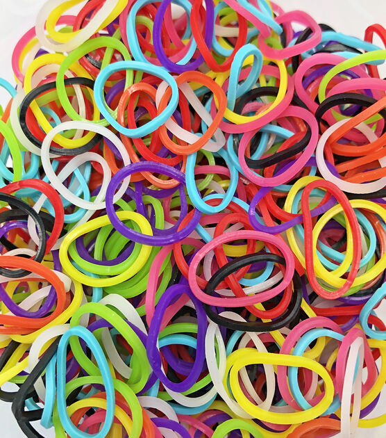 Rainbow Loom Confetti Rubber Bands Mix Small : : Office Products