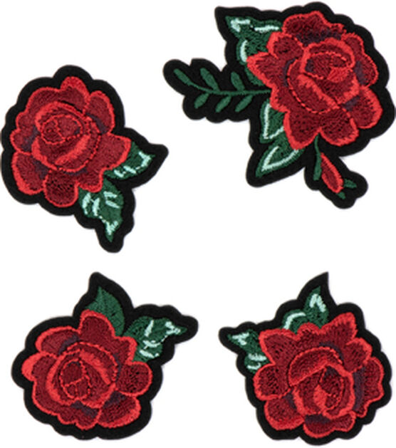  ORYOUGO Set of 4 Decorative Rose Iron Hooks, Pink